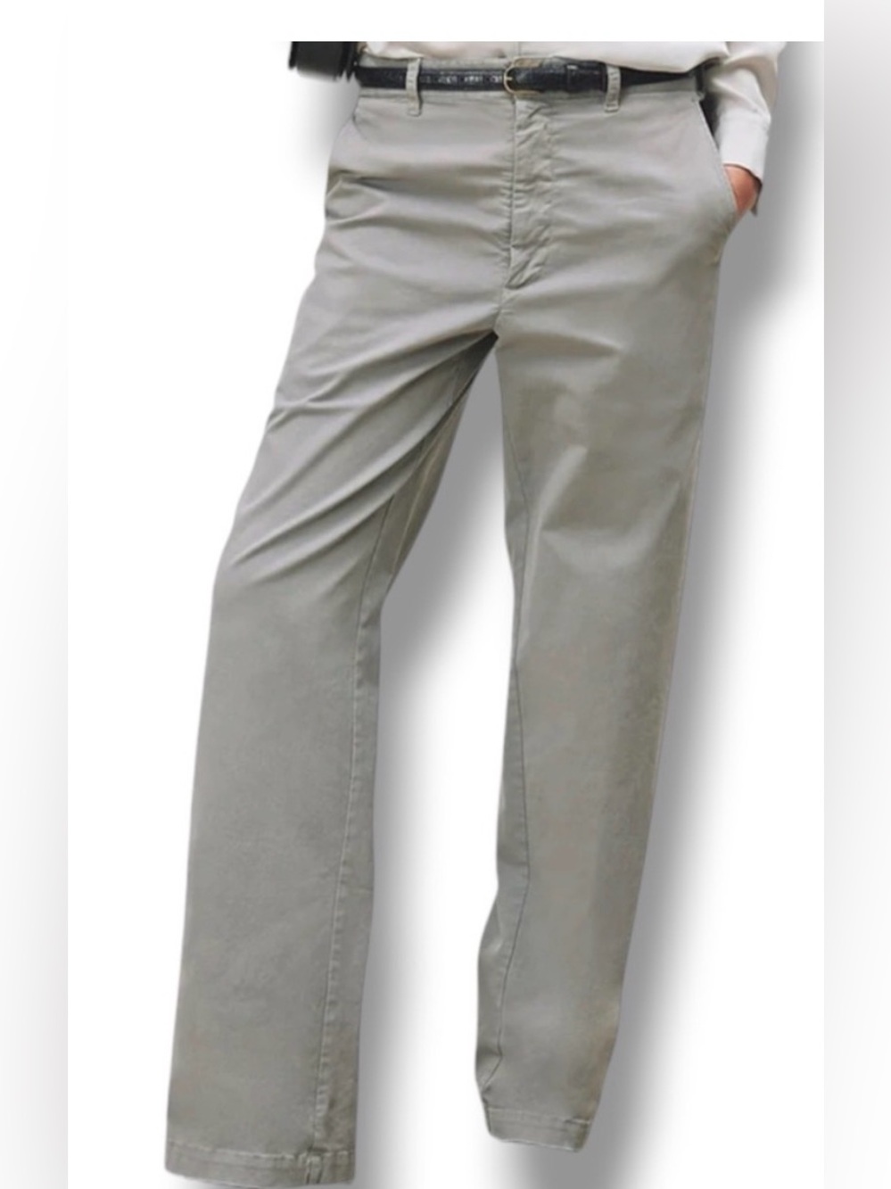 Nili Lotan Eliot Boy Pants High Rise Straight Leg Grey Stretch Trouser 12